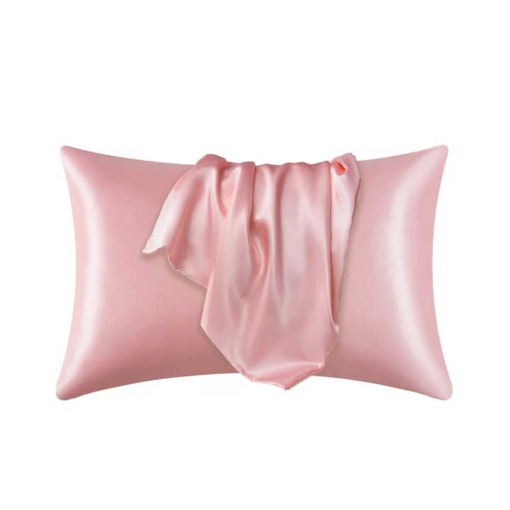 Unbranded：天然シルク枕カバー（ピンク）
